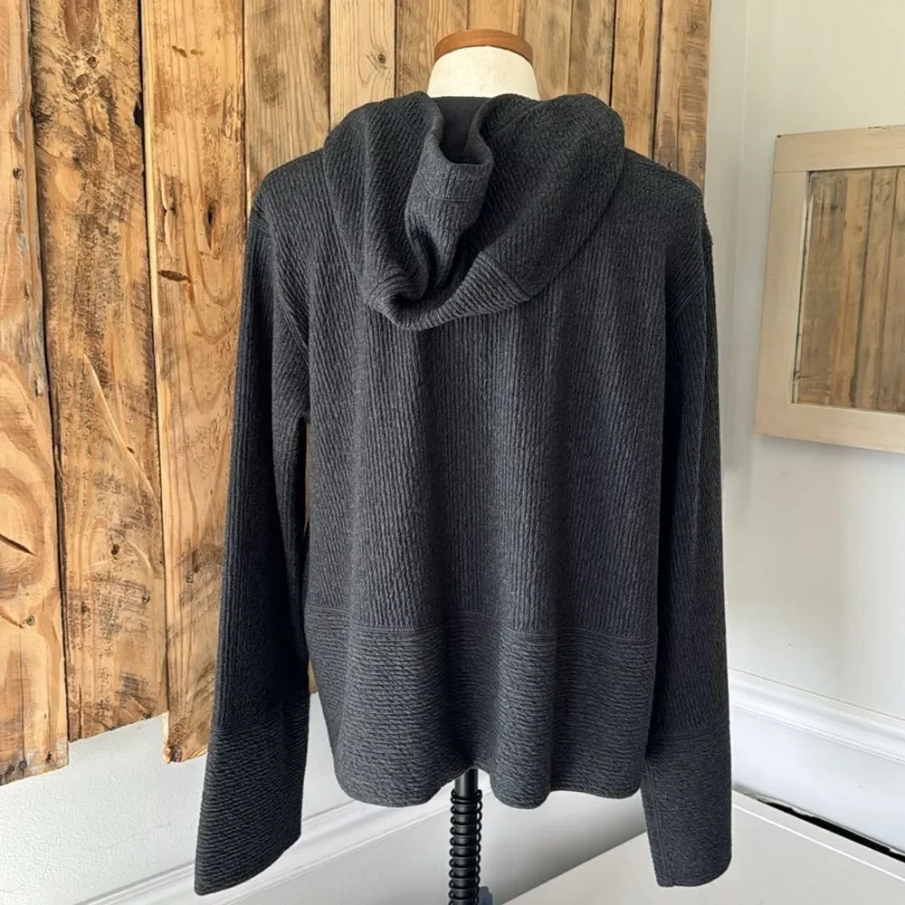 Lululemon Women’s Size Large Grey Retreat Yourself Textured Pullover Sweatshirt - Picture 5 of 15